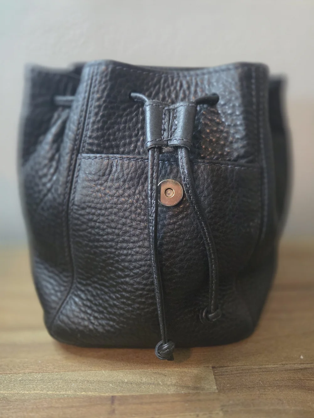 Vintage 97 Coach Sonoma Black Peppled Leather Backpack Purse 4925 w/original Tag